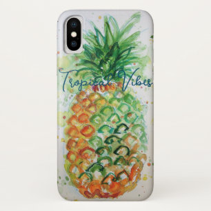 Gele ananas fruit Beachy Tropische Vibes Case-Mate iPhone Case