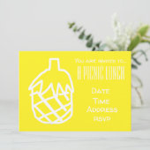 Gele ananas fruit Zomer picknick lunchparty Kaart (Staand voorkant)