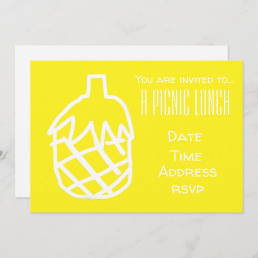 Gele ananas fruit Zomer picknick lunchparty Kaart (Voorkant / Achterkant)