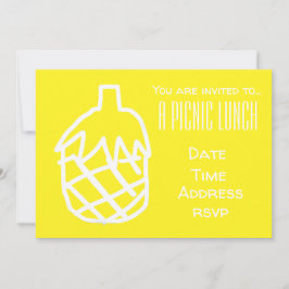 Gele ananas fruit Zomer picknick lunchparty Kaart