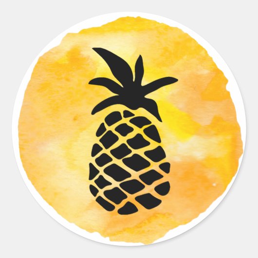 Gele Ananas Sticker (Voorkant)