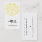 Gele andelion ventiel Verticale Visitekaartjes (Voorkant / Achterkant)