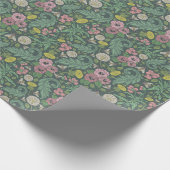  gele andelions roze gele gezichtsvelden pansies cadeaupapier (Hoek)