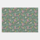 gele andelions roze gele gezichtsvelden pansies inpakpapier vel (Voorkant 2)