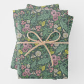  gele andelions roze gele gezichtsvelden pansies inpakpapier vel (In situ)