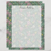 gele andelions Roze Roze gezicht papier (Voorkant / Achterkant)