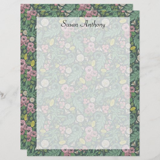  gele andelions Roze Roze gezicht papier (Voorkant / Achterkant)