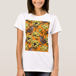 Gele anemonbloemen en -korrels t-shirt