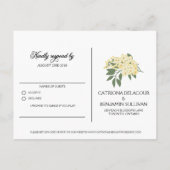 Gele  Anemones Floral RSVP II Uitnodiging Briefkaart (Achterkant)