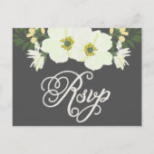 Gele Anemones Floral RSVP II Uitnodiging Briefkaart (Voorkant)