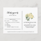 Gele  Anemones Floral RSVP Uitnodiging Briefkaart (Achterkant)