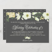 Gele  Anemones Floral Wedding III Kaart (Voorkant / Achterkant)