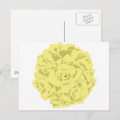 gele anjerbloem briefkaart (Voorkant / Achterkant)