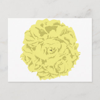 gele anjerbloem briefkaart