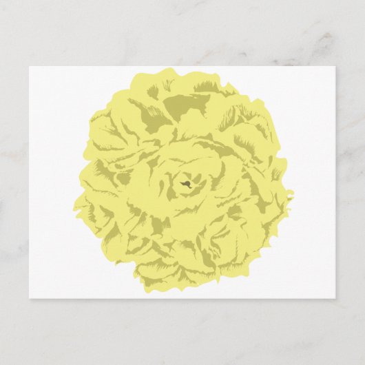 gele anjerbloem briefkaart (Voorkant)
