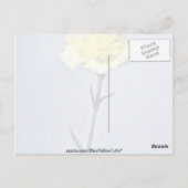 Gele anjerbloemen briefkaart (Achterkant)