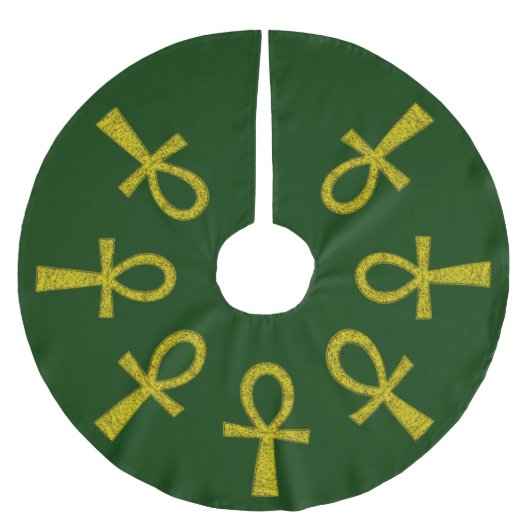 Gele Ankh Kerstboom Rok (Voorkant)