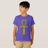 Gele Ankh-Kinderen T-shirt (Voorkant volledig)