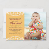 Gele Annaprashana eerste rijstceremonie Kaart (Voorkant)