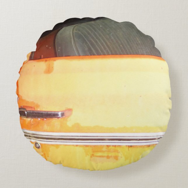 gele antiek zilvertrim rond kussen (Voorkant)