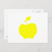 Gele appelvorm briefkaart (Voorkant / Achterkant)