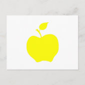 Gele appelvorm briefkaart (Voorkant)