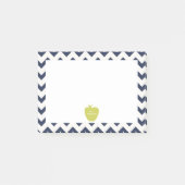 Gele Apple Navy Chevron Teacher Post-it® notes (Voorkant)