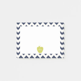 Gele Apple Navy Chevron Teacher Post-it® notes