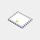 Gele Apple Navy Chevron Teacher Post-it® notes (Schuin)