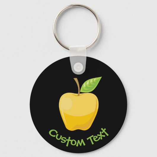Gele Apple-Sleutelhanger Sleutelhanger (Voorkant)