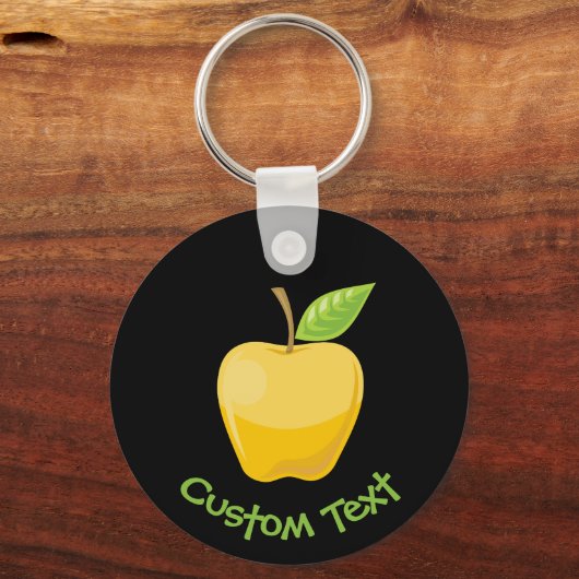 Gele Apple-Sleutelhanger Sleutelhanger (Voorkant)