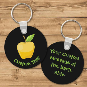 Gele Apple-Sleutelhanger Sleutelhanger