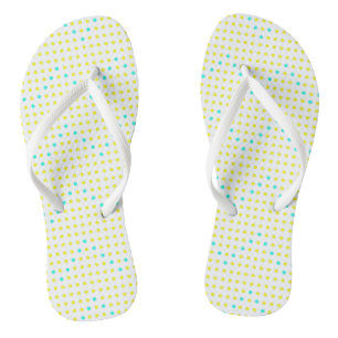 Gele Aqua Chevron Stippen ZigZag FlipFlops Teenslippers