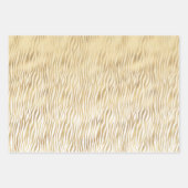 Gele Aqua Ombre Gold Zebra print Inpakpapier Vel (Voorkant 2)