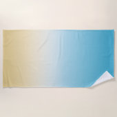 Gele Aqua Ombre Strandlaken (Voorkant)