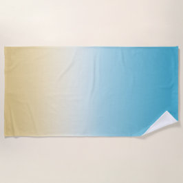 Gele Aqua Ombre Strandlaken