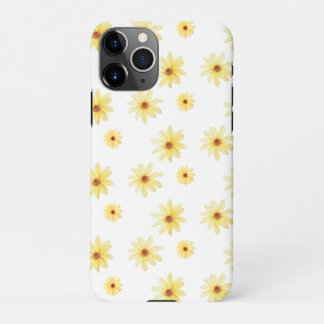 Gele aquarel dahlia bloem patroon iPhone 11Pro hoesje