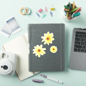 Gele aquarel dahlia bloemen sticker (iPad Cover)