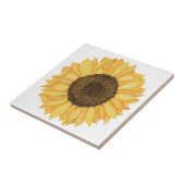 Gele Aquarel Zonnebloem Tegeltje (Zijkant)
