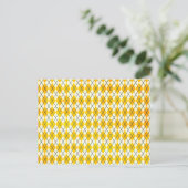 Gele Argyle Briefkaart (Staand voorkant)