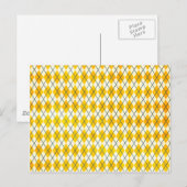 Gele Argyle Briefkaart (Voorkant / Achterkant)