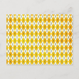 Gele Argyle Briefkaart