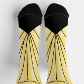 Gele Art Deco Design Soksokken Sokken (Top)
