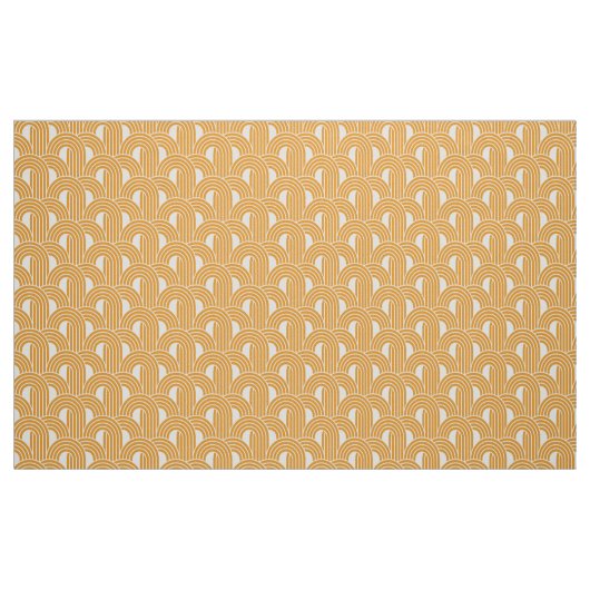 Gele Art Deco stijl stof. Stof (Fat Quarter)