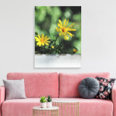 Gele Aster Wildflower Canvas Afdrukken (Insitu (Woonkamer))
