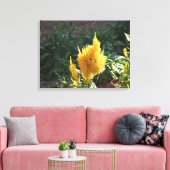 Gele Astilbe bloem Canvas Afdruk (Insitu (Woonkamer))