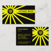 Gele atoomstraling visitekaartje (Voorkant / Achterkant)