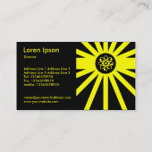 Gele atoomstraling visitekaartje (Achterkant)