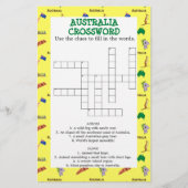 Gele Australische kruiswoordpapier (Voorkant)