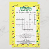 Gele Australische kruiswoordpapier (Voorkant / Achterkant)